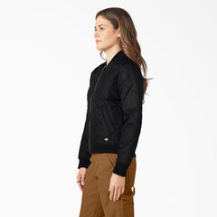 Women's Quilted Bomber Jacket