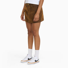Women's Flocked Low Rise Mini Skirt