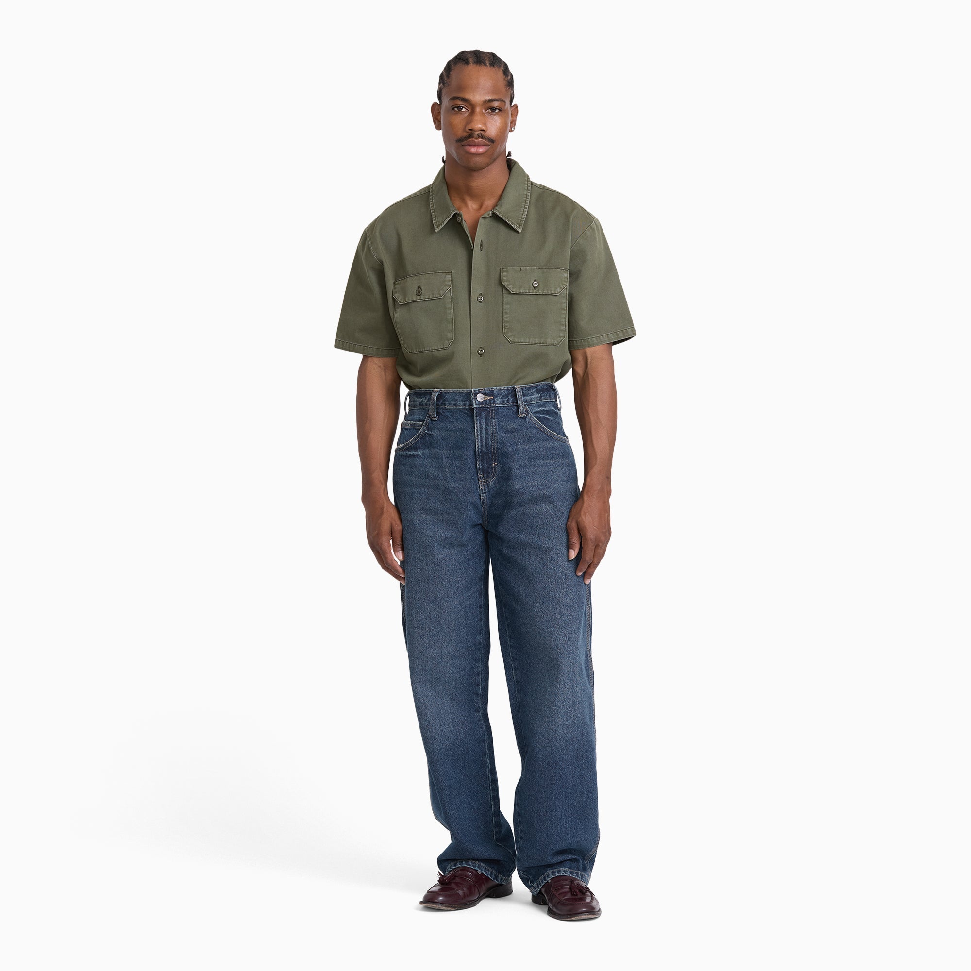 Worn In Relaxed Fit Carpenter Jeans