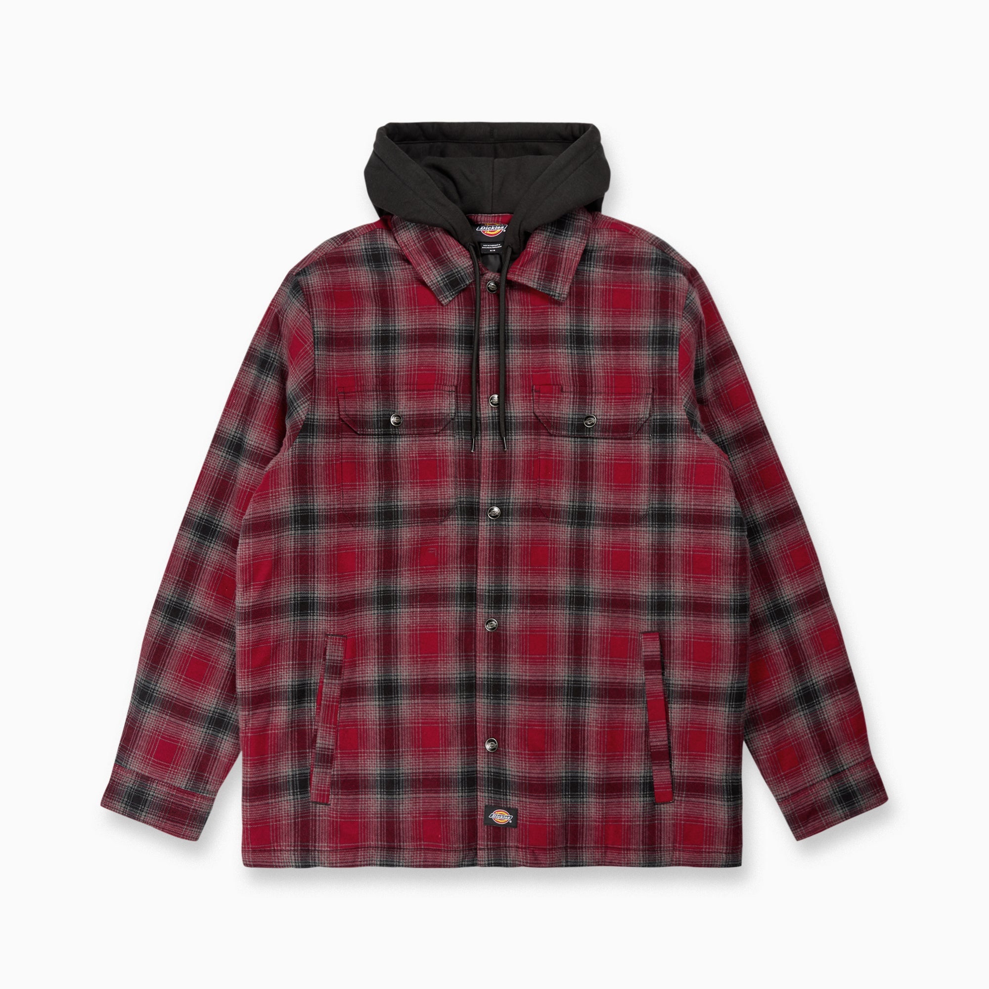 Insulated Hooded Plaid Shirt Jacket