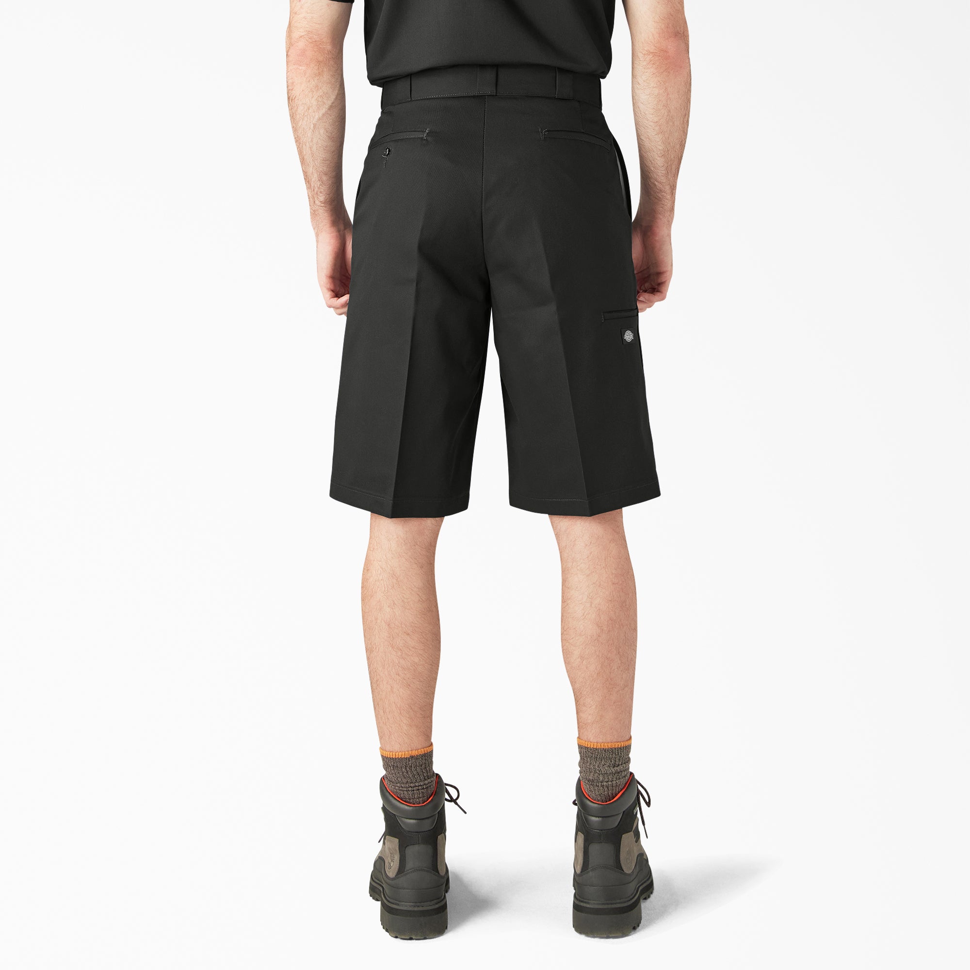 Loose Fit Flat Front Work Shorts, 13"