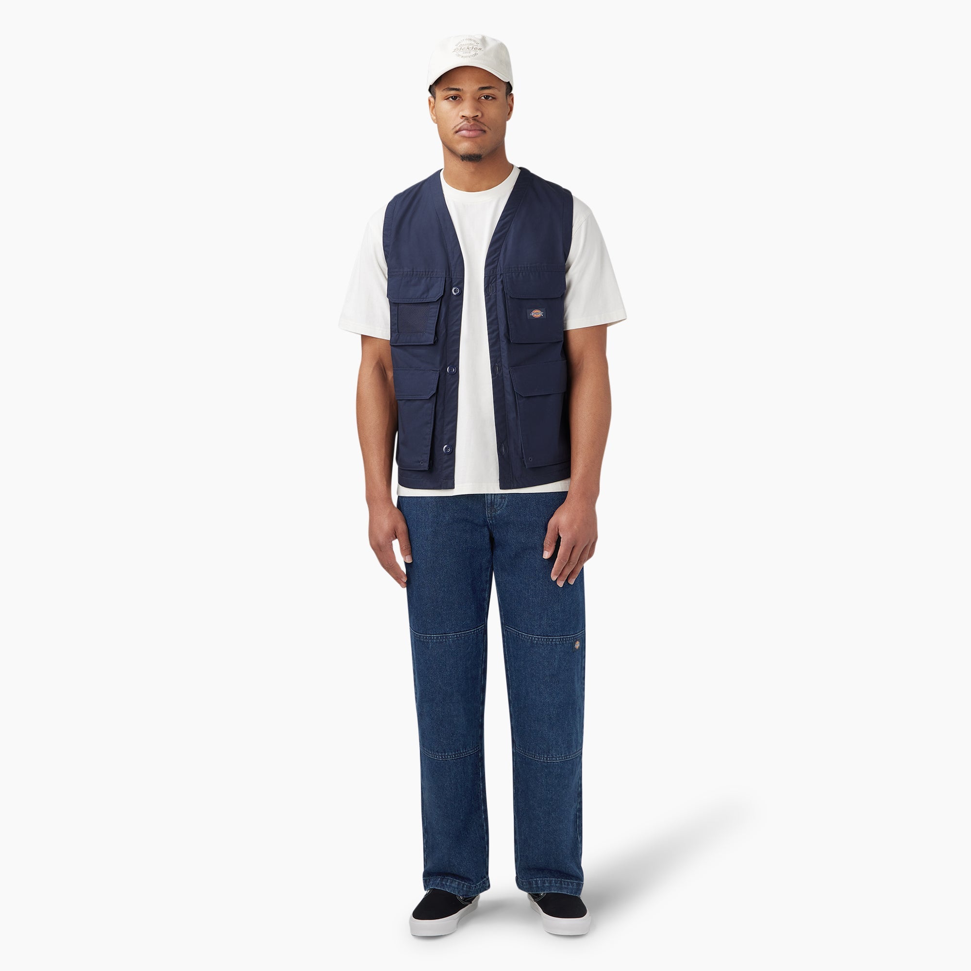 Loose Fit Double Knee Jeans