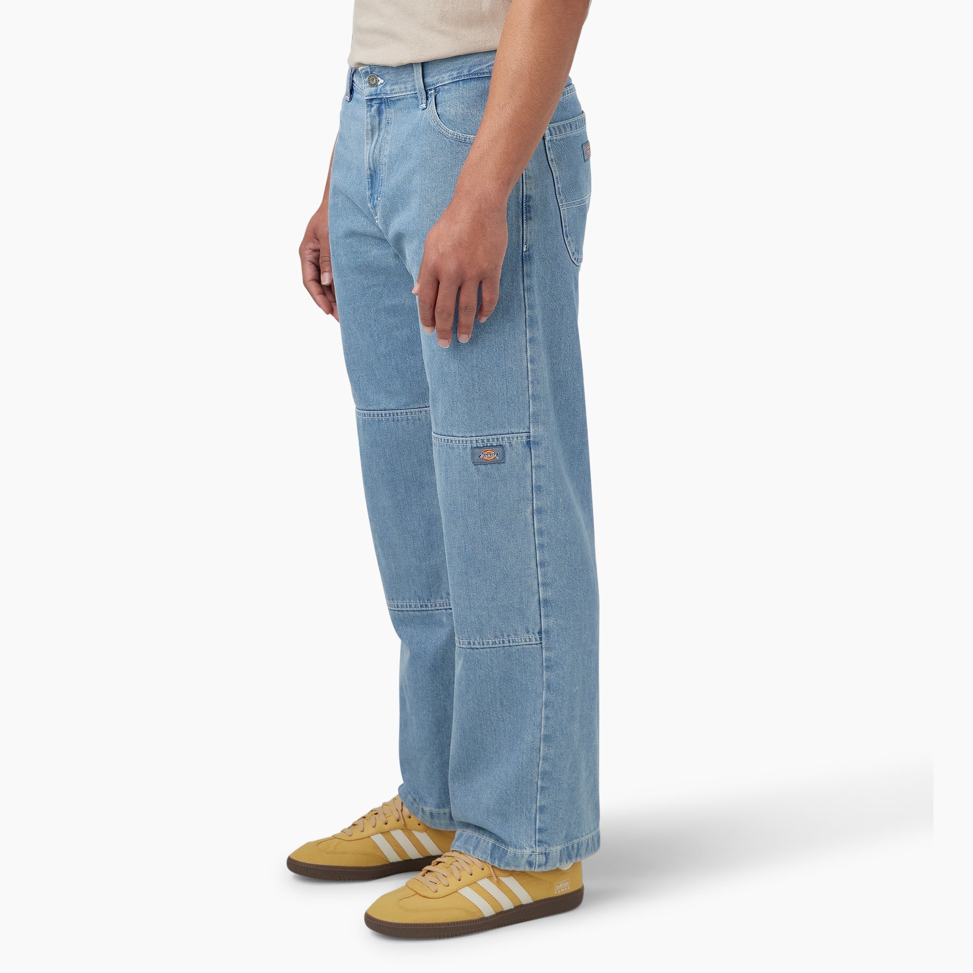 Loose Fit Double Knee Jeans