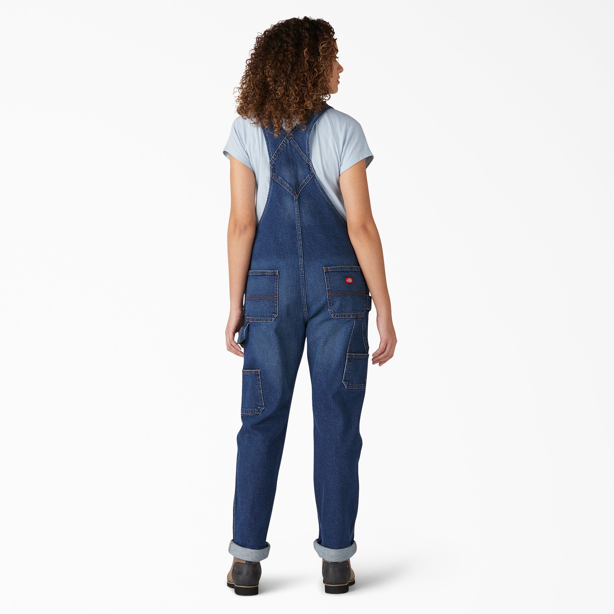 Women's Denim Boyfriend Fit Bib Overalls