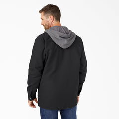 Water Repellent Duck Hooded Shirt Jacket