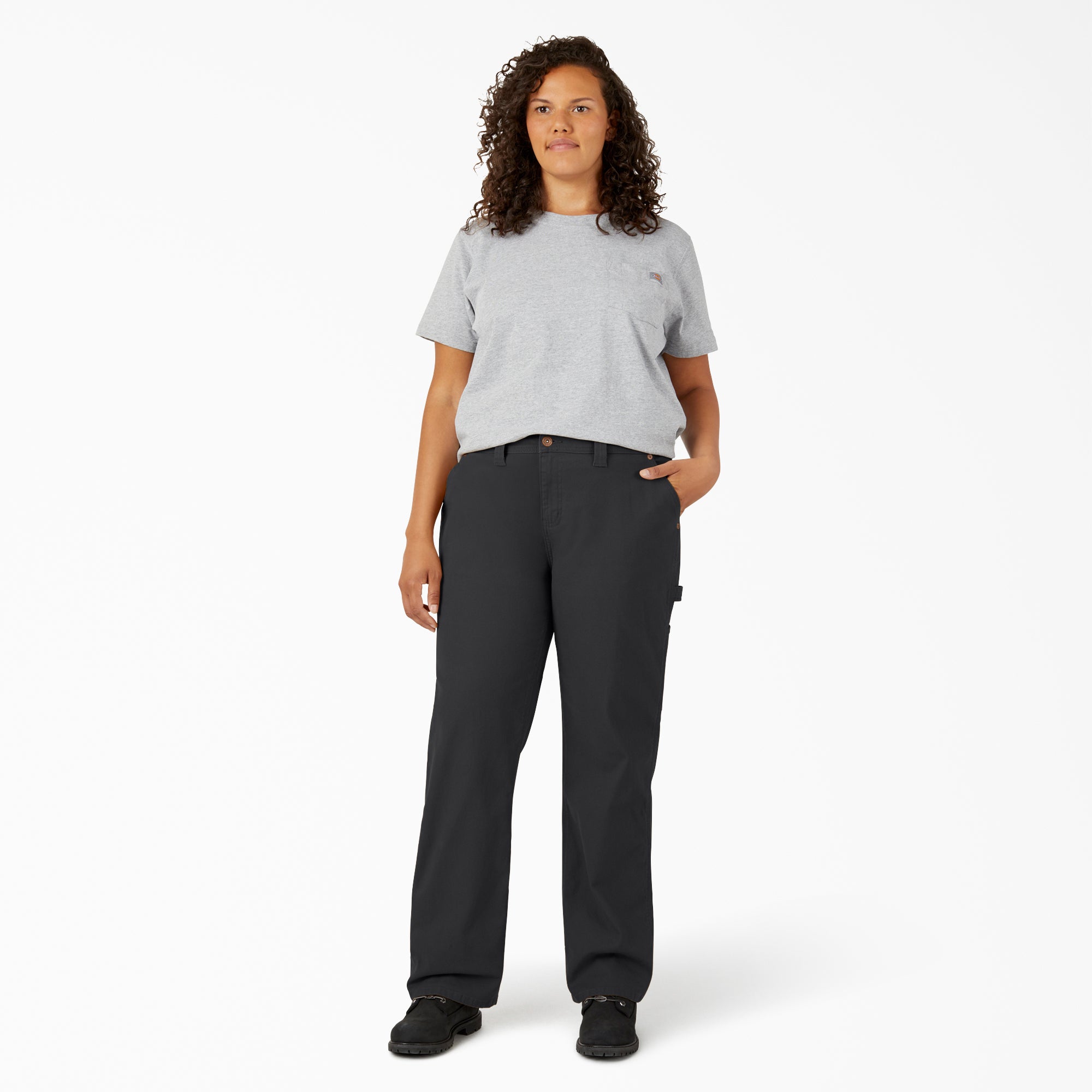 Women's Plus FLEX Relaxed Straight Fit Duck Carpenter Pants