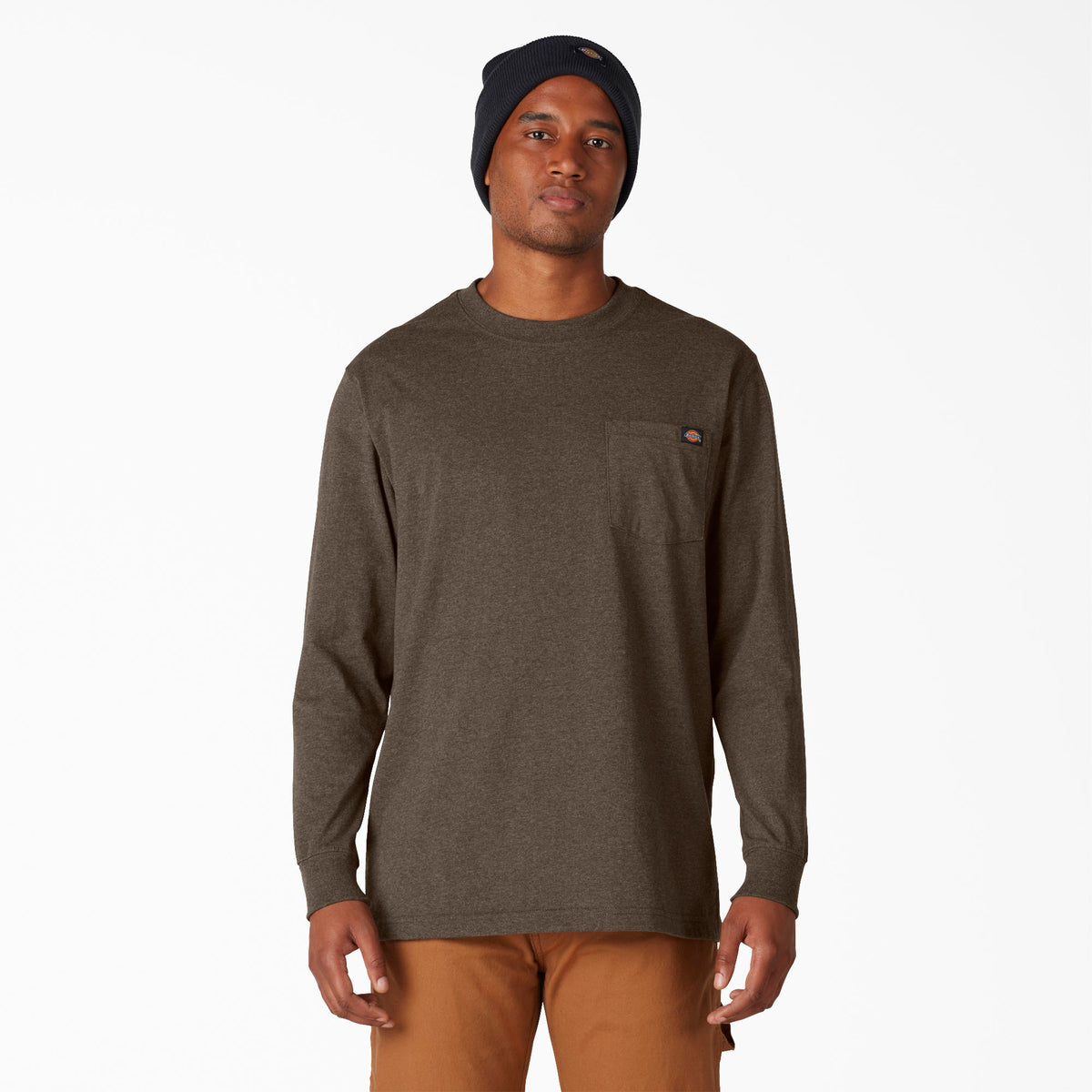 Heavyweight Heathered Long Sleeve Pocket T-Shirt