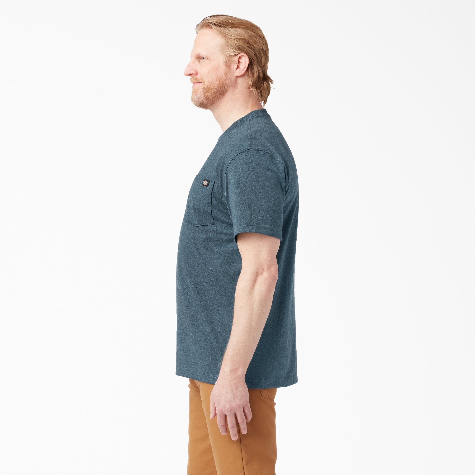 Heavyweight Heathered Short Sleeve Pocket T-Shirt