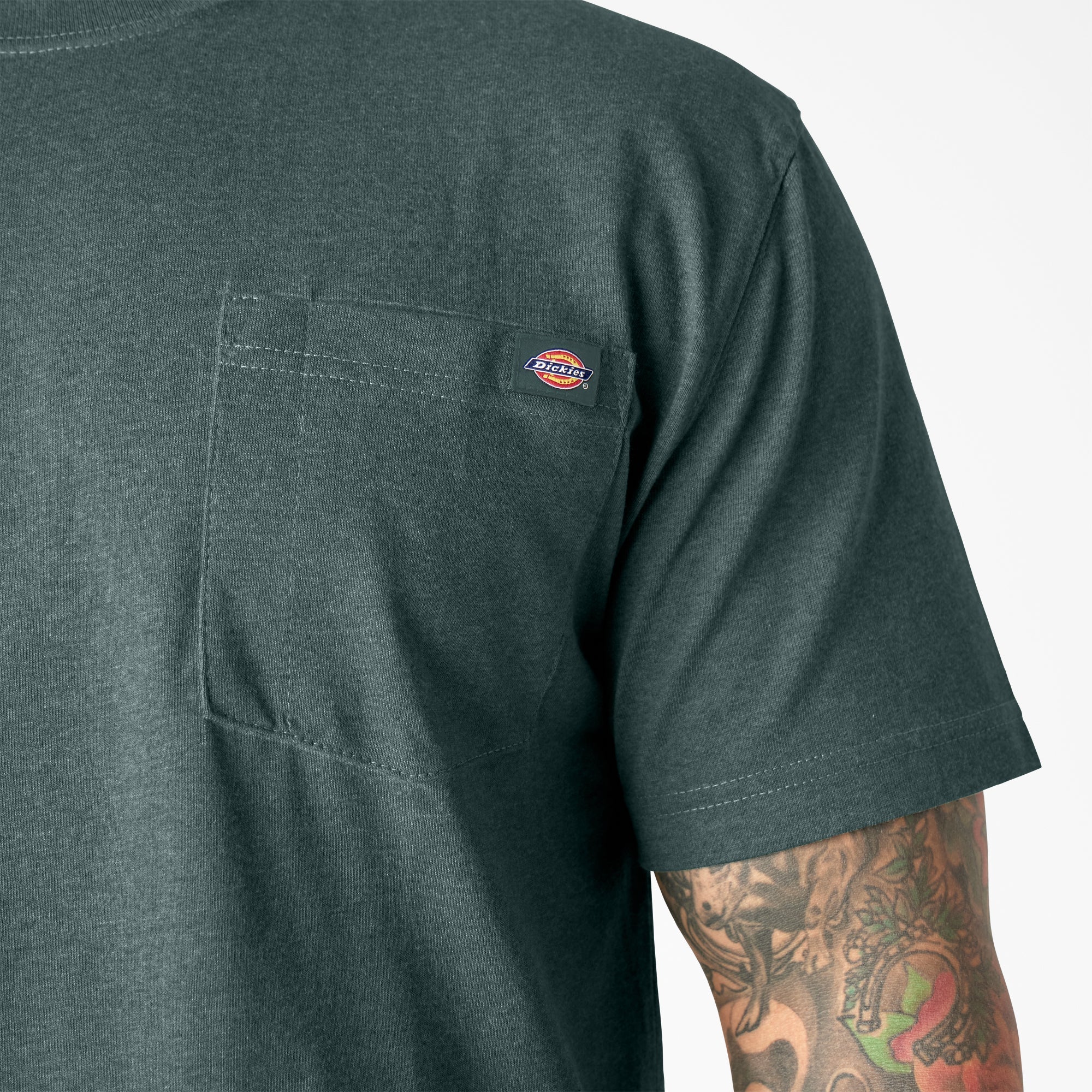 Heavyweight Heathered Short Sleeve Pocket T-Shirt